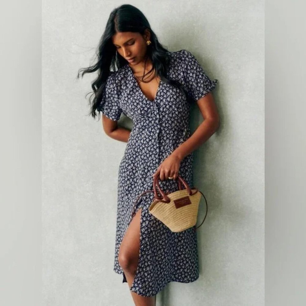 Sezane Vic Dress in Floral Lanzarote Size 14